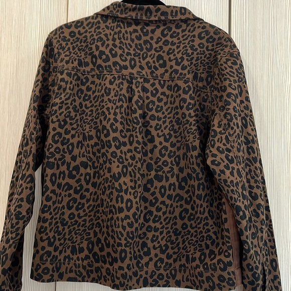 Sanctuary | Brown & Black Leopard Print Jean Jacket | Size Small - Picture 2 of 10